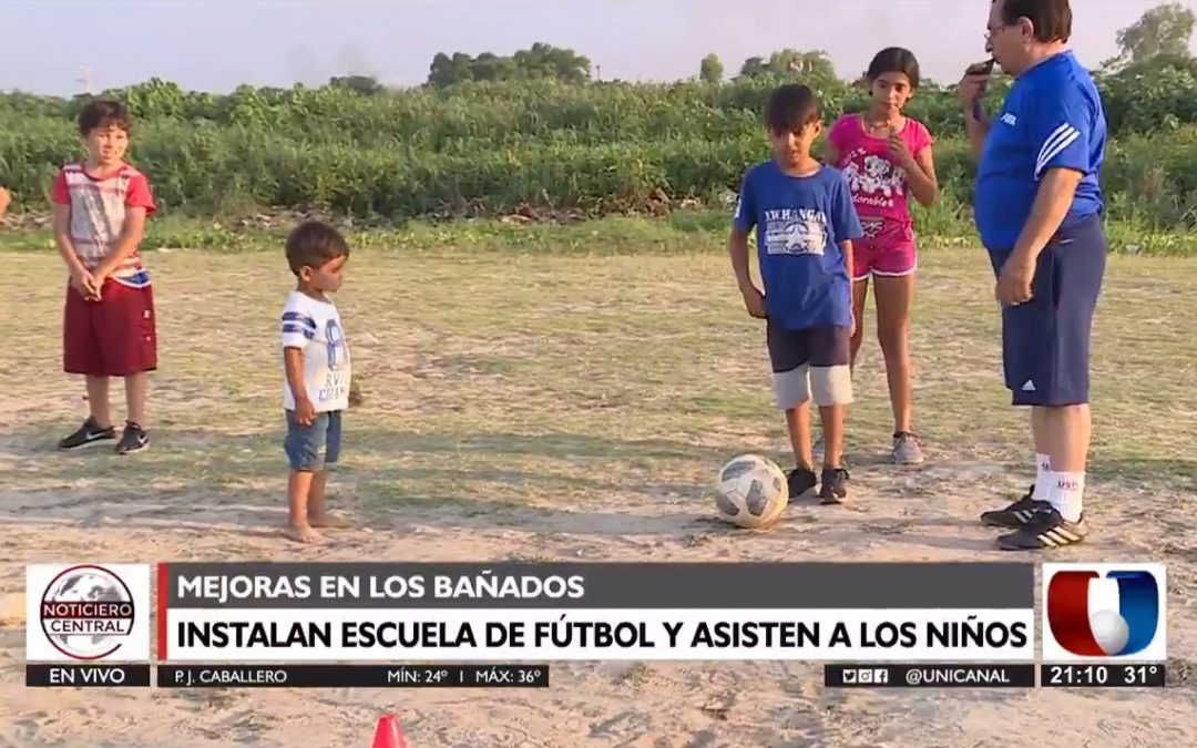 Realizan mejoras en cancha del Bañado Sur