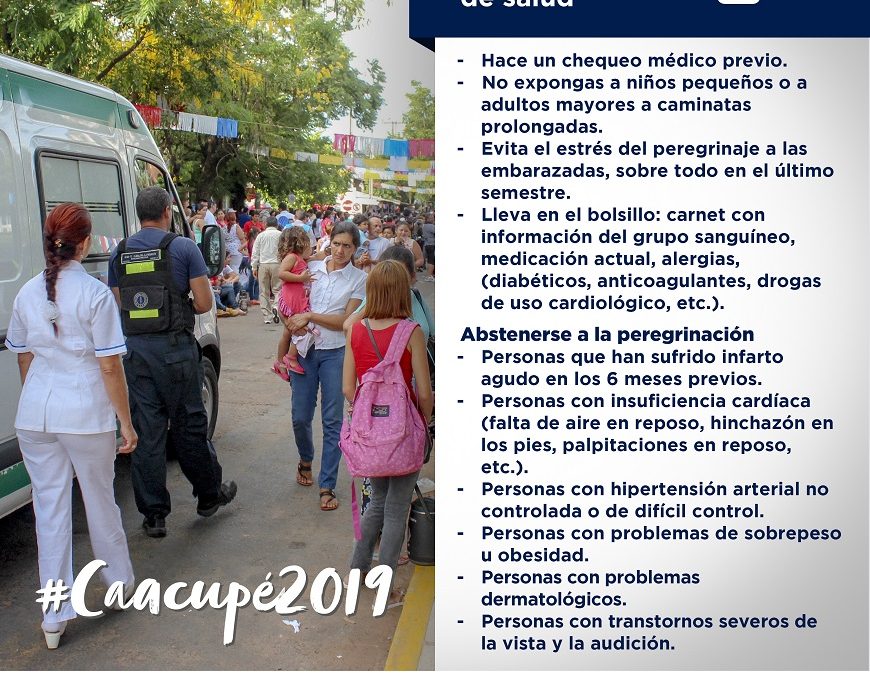 Recomendaciones de Salud para los peregrinos de Caacupé
