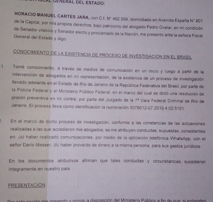 Fiscalía investigará a Paraguayos por Caso Lava Jato