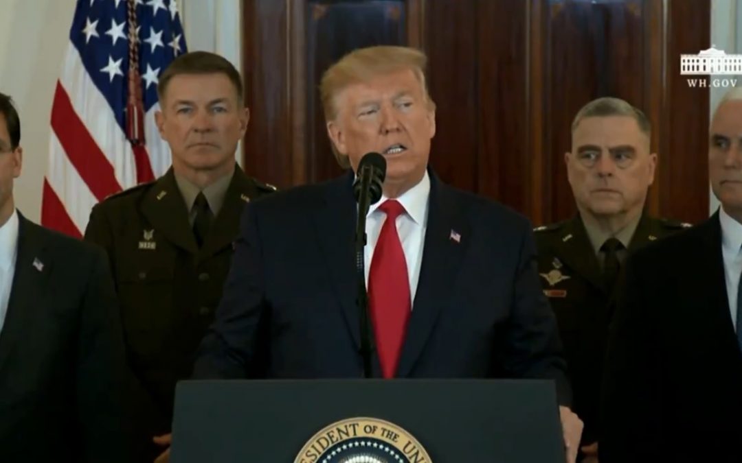 Trump anunció “poderosas” sanciones económicas contra Irán tras los ataques de ayer