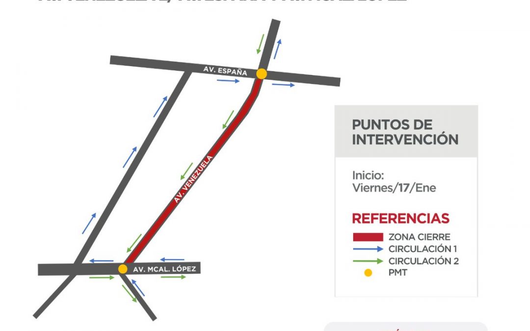 Obras sobre la Avenida Venezuela iniciarán mañana