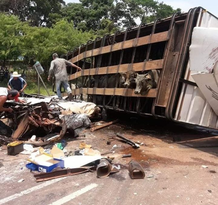 Vuelco de camión sobre furgoneta dejó varios fallecidos en San Pedro