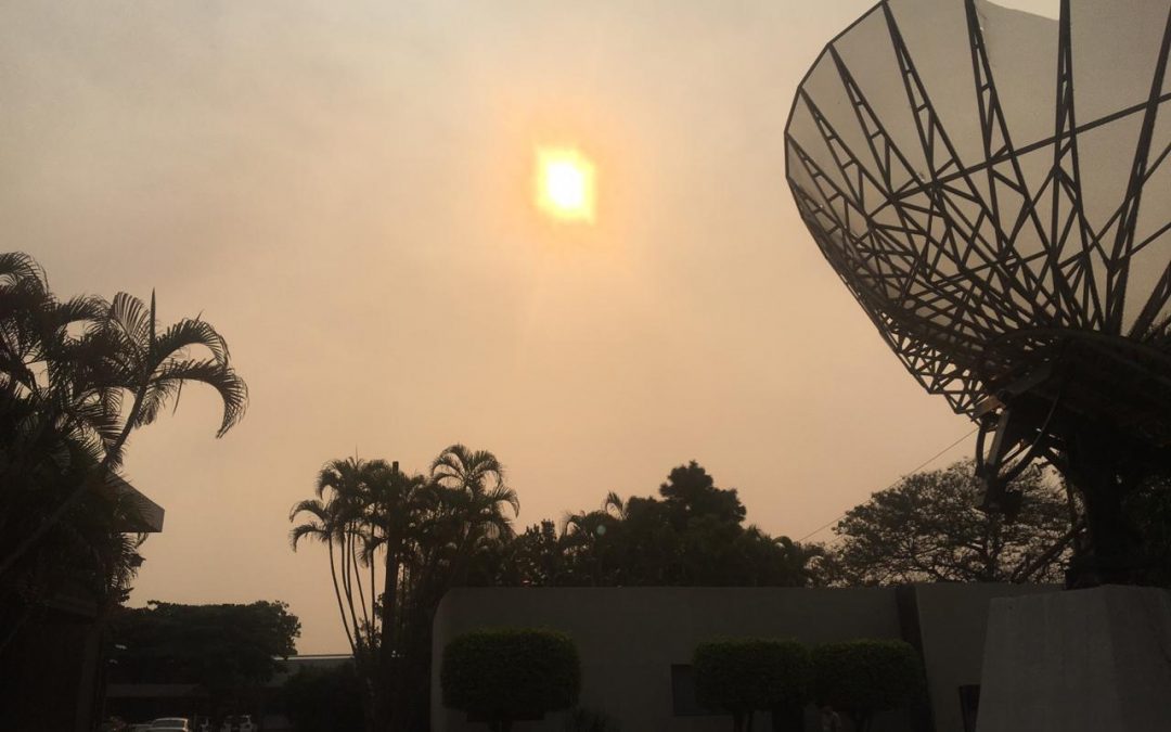 No son nubes, es humo debido a incendios
