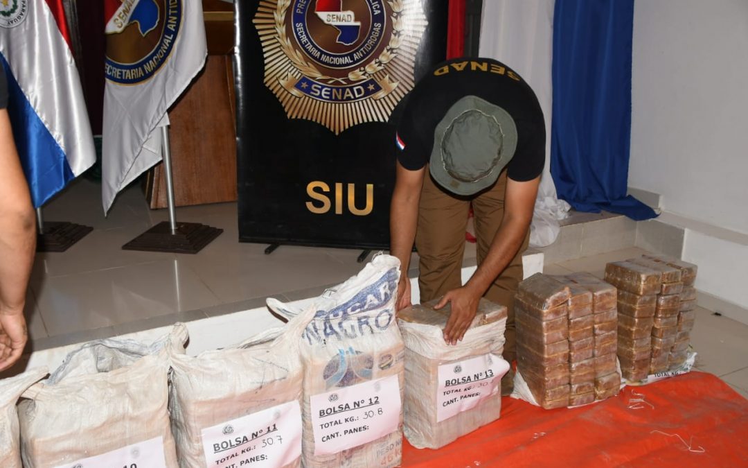 Más de 400 kilos de cocaína fueron incautados entre Concepción y Amambay