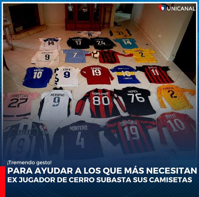 Ex Cerro Porteño subastará camisetas para recaudar fondos