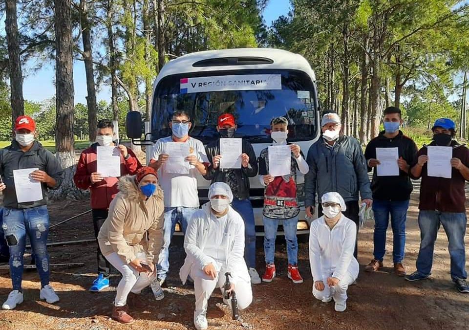 En Caaguazú 11 recuperados de Covid-19 vuelven a sus hogares