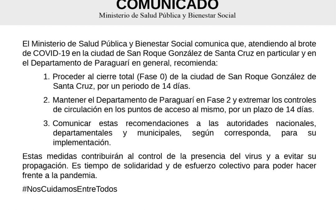 San Roque González volverá a la cuarentena total