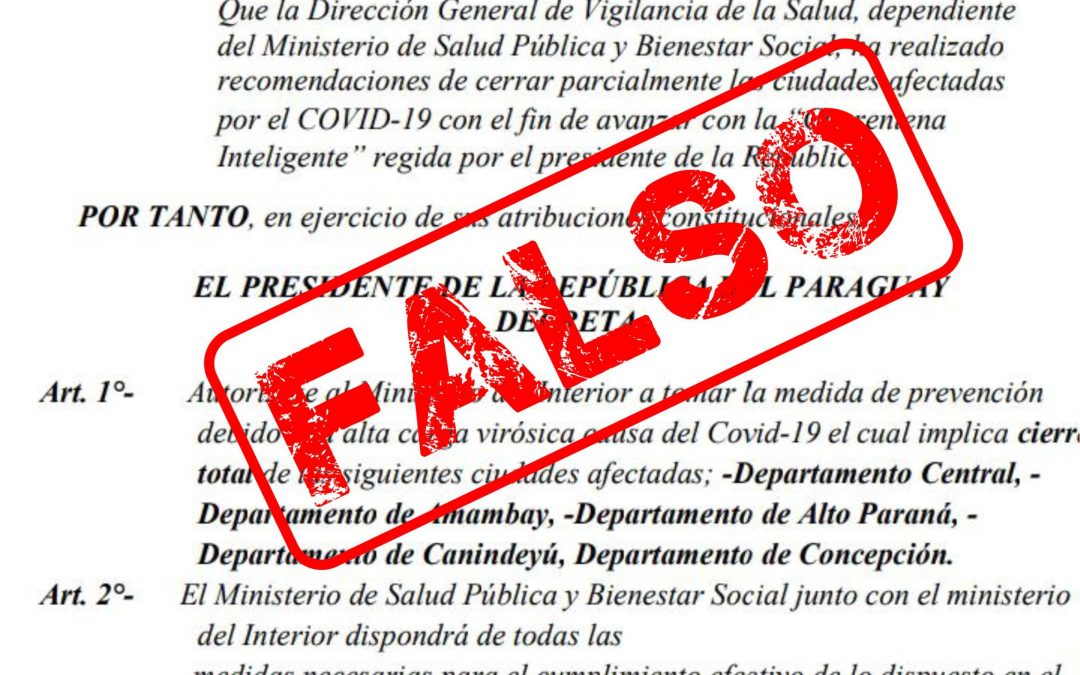 Salud desmiente cierre de otros departamentos por Covid-19