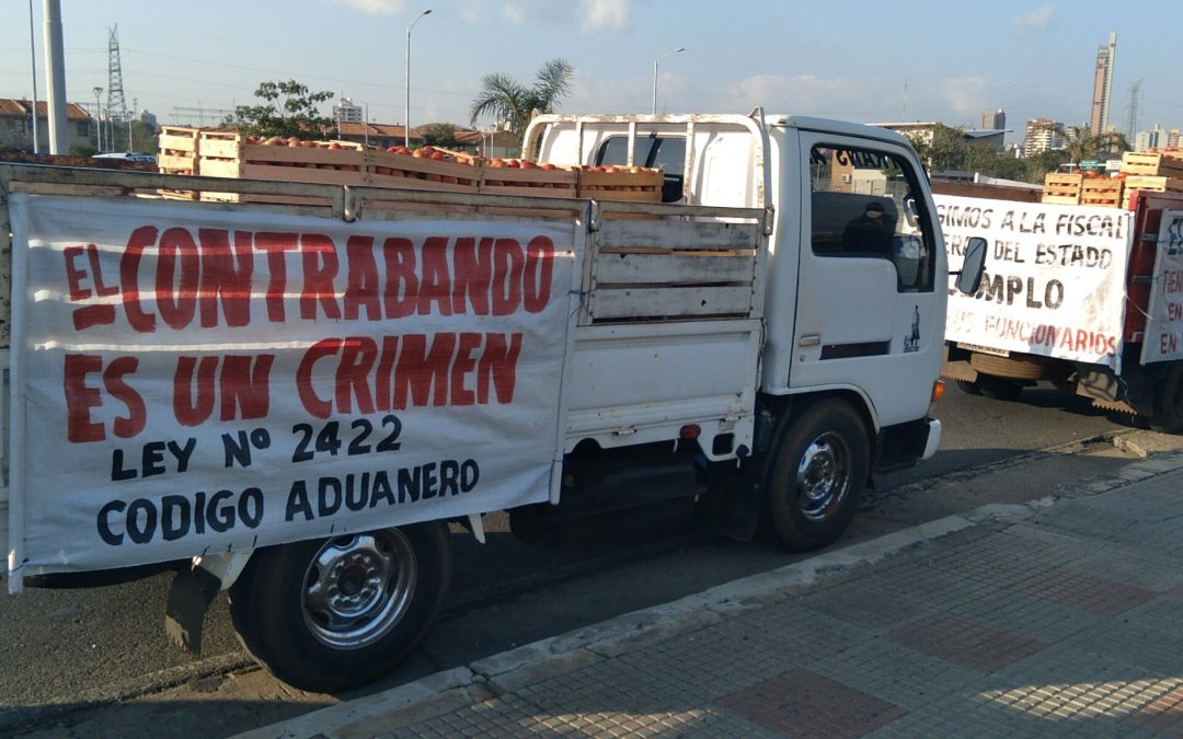 Realizaron movilización contra el contrabando en la Costanera de Asunción