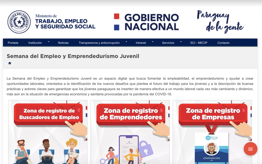 MTESS invita a jóvenes a sumarse a la semana del empleo y emprendedurismo