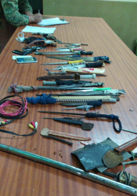 Tras requisa, hallan armas blancas y celulares en Penal de San Pedro