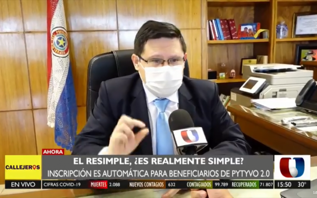 Inscripción a Resimple será automática para beneficiarios de Pytyvõ 2.0