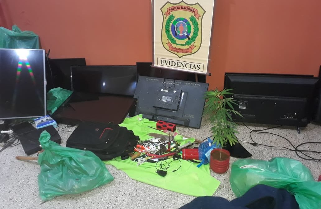 Incautan celulares, smart TV y plantines de marihuana tras requisa en Cereso