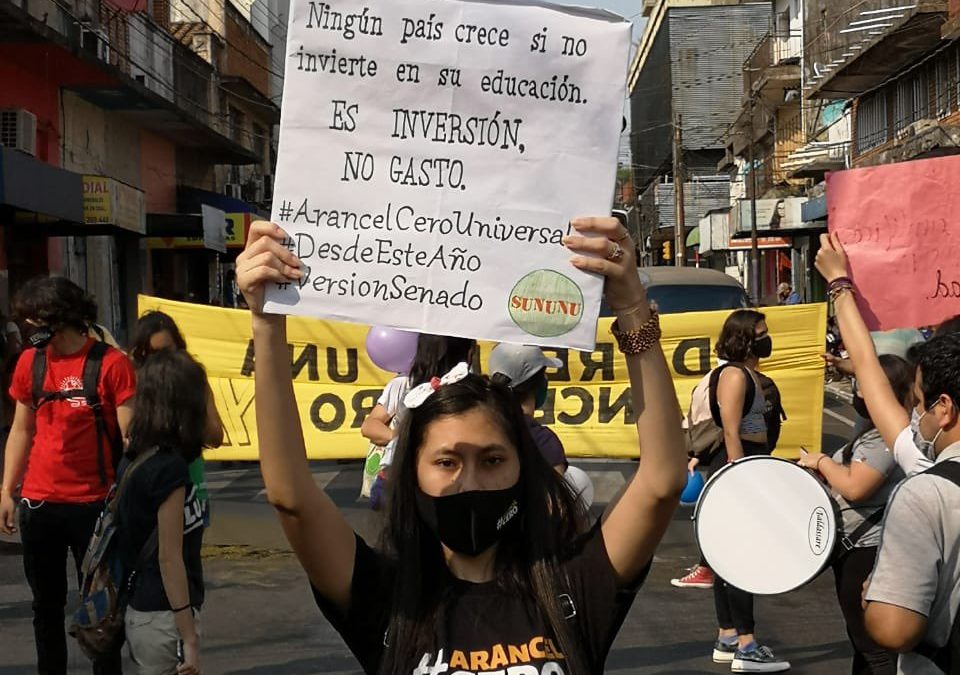 Arancel Cero: Estudiantes se manifiestan y exigen nuevo decreto reglamentario