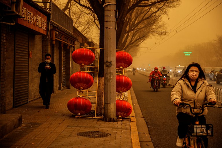 Beijing amaneció con extraño paisaje apocalíptico