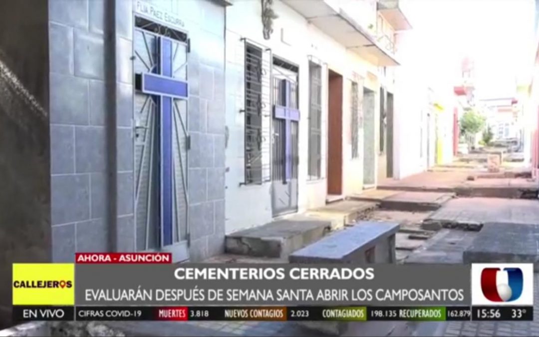 Cementerios permanecerán cerrados desde el lunes 29 de marzo
