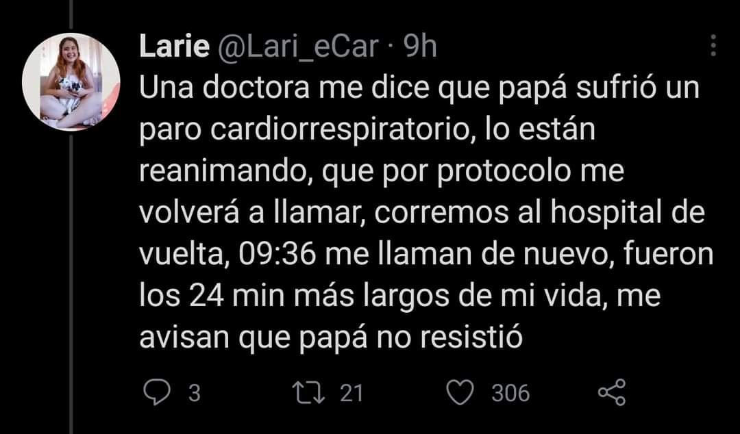Joven relata el duro golpe que recibió su familia a causa del covid-19