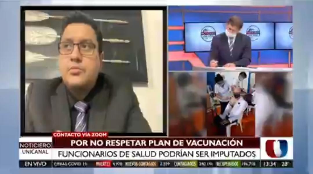 Involucrados en proceso irregular de vacunación anticovid podrían ser imputados