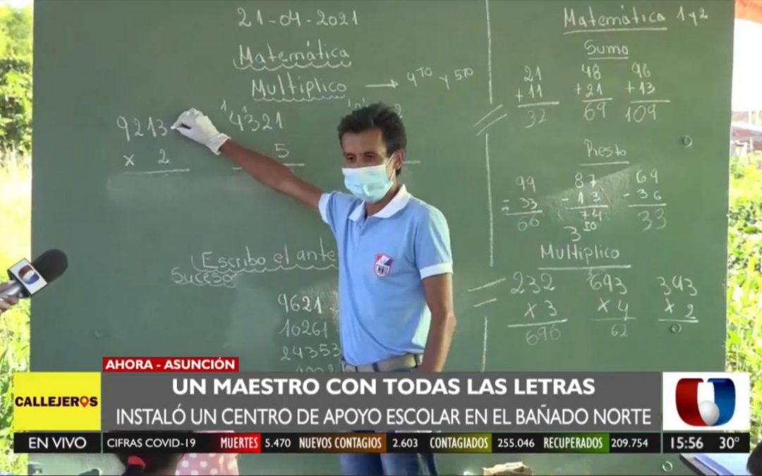 Bañado Norte: con vocación y entusiasmo, docente enseña a niños y adolescentes