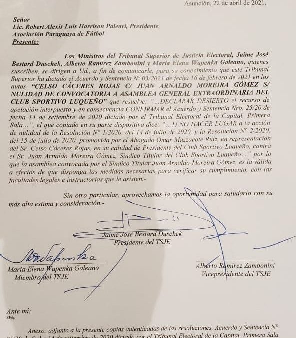 Daniel Rodríguez es el nuevo presidente del Sportivo Luqueño