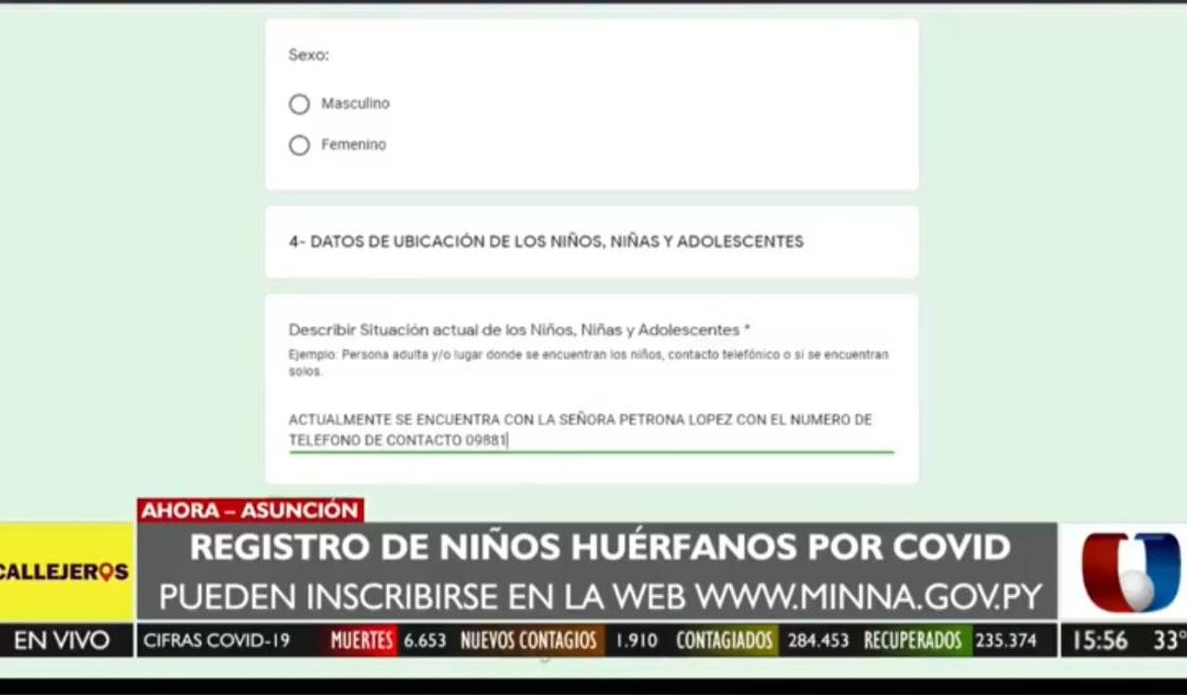 Niños huérfanos por Covid: lanzan plataforma para registro a fin de brindar asistencia