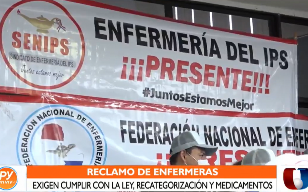 Enfermeros reclaman recategorización y falta de medicamentos en los hospitales