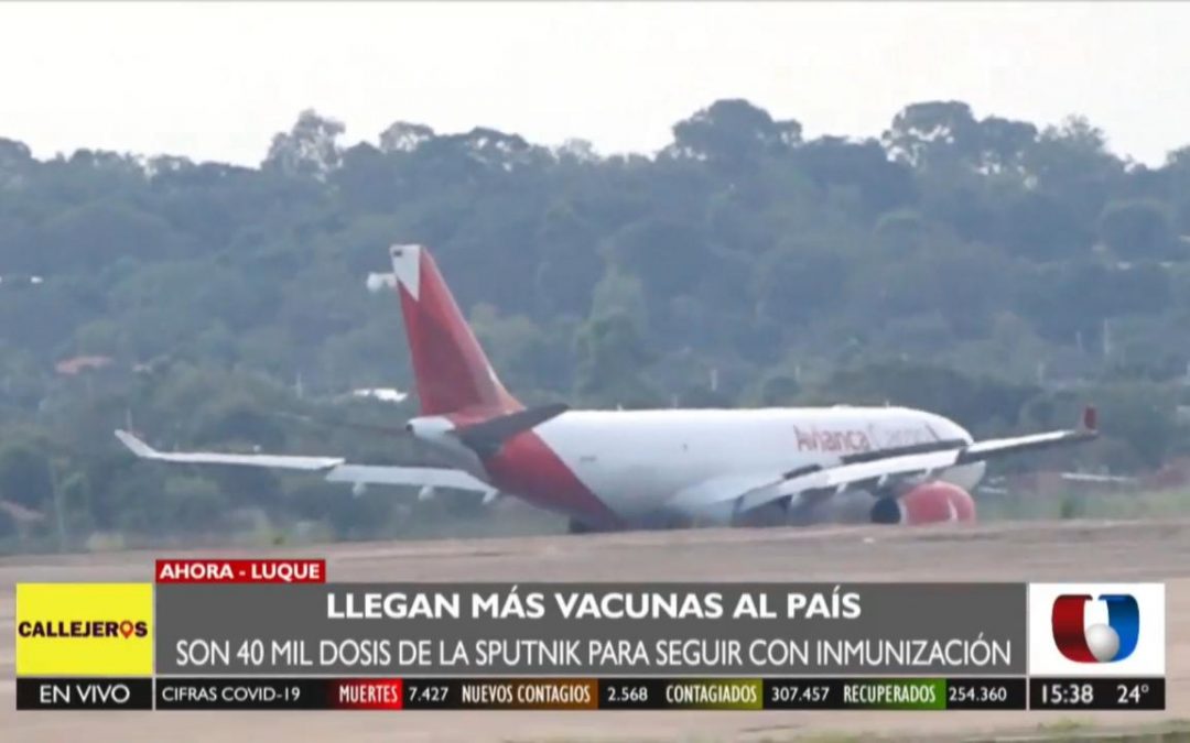 Llegaron a Paraguay 40.000 dosis de la vacuna Sputnik V
