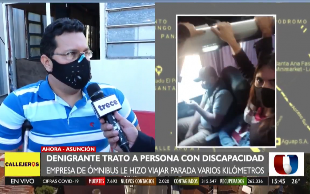 Indignante trato: mujer con discapacidad viajó parada durante varias horas