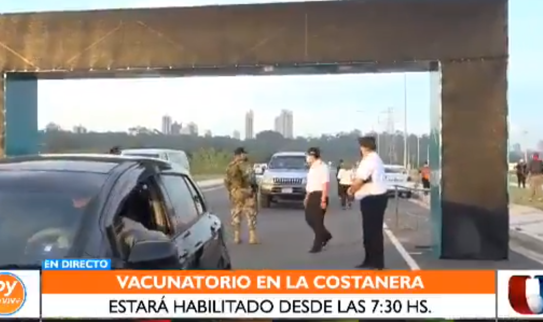Covid-19: habilitan “autovac” en la Costanera de Asunción