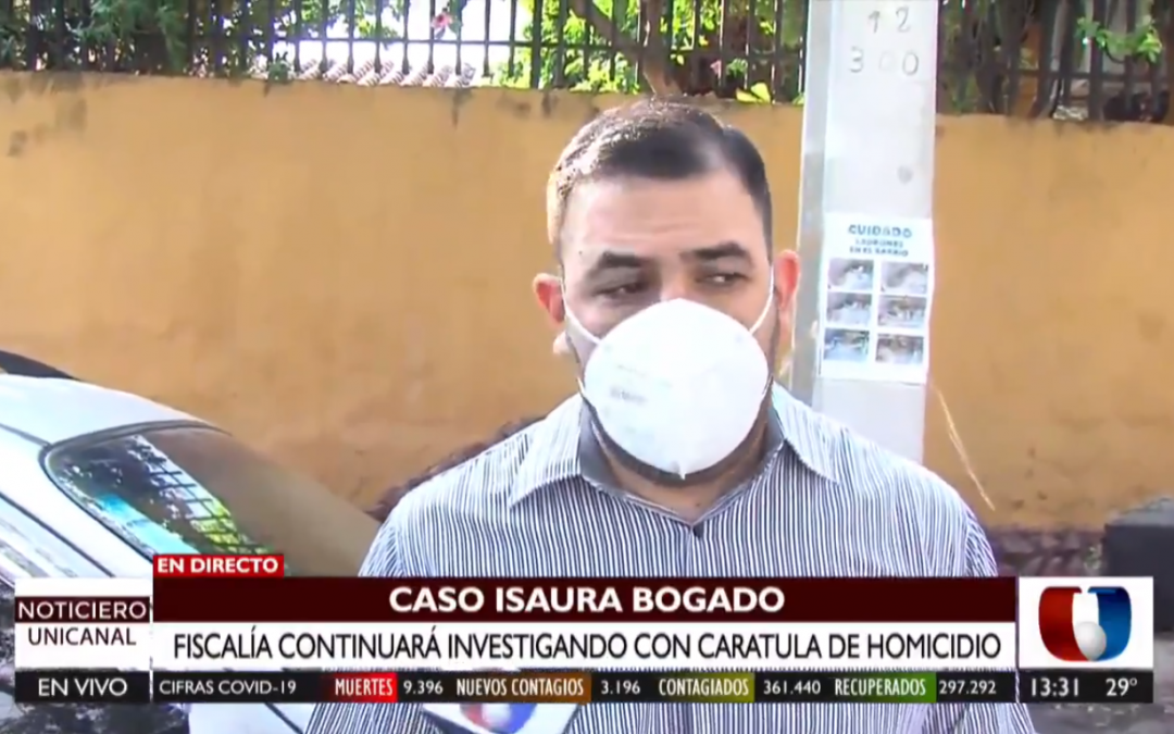 Fiscalía investigará muerte de Isaura como homicidio