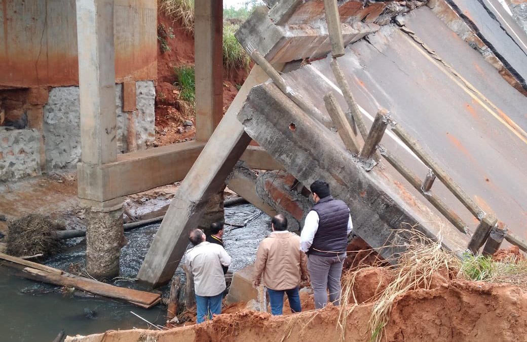 MOPC realizó verificación técnica del puente que colapsó en Tacuatí