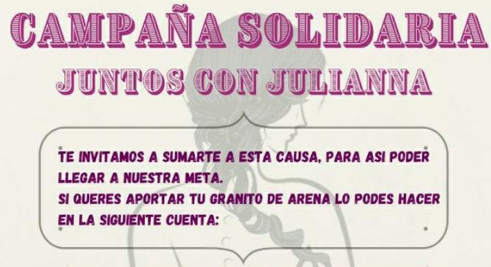 Campaña solidaria: ¡Juntos con Juliana!