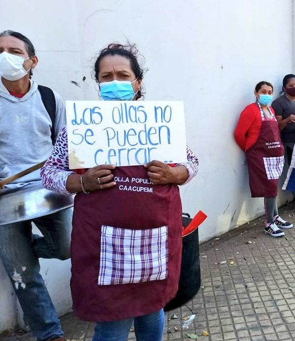 Organizadores de ollas populares exigen reposición de fondos