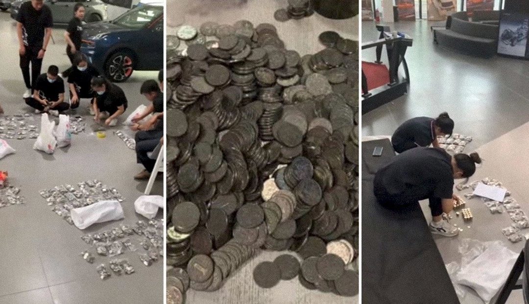 Hombre compró un auto de USD 7.800 y pagó todo con monedas