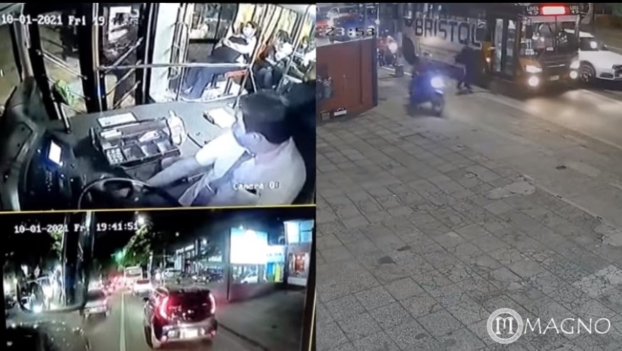 Hombre atacó a un bus que no le alzó porque estaba en parada prohibida