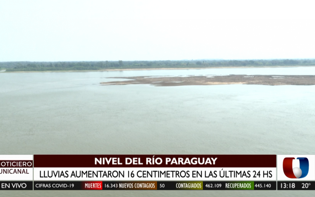 Tras intensas lluvias, nivel del río Paraguay aumentó 16 centímetros