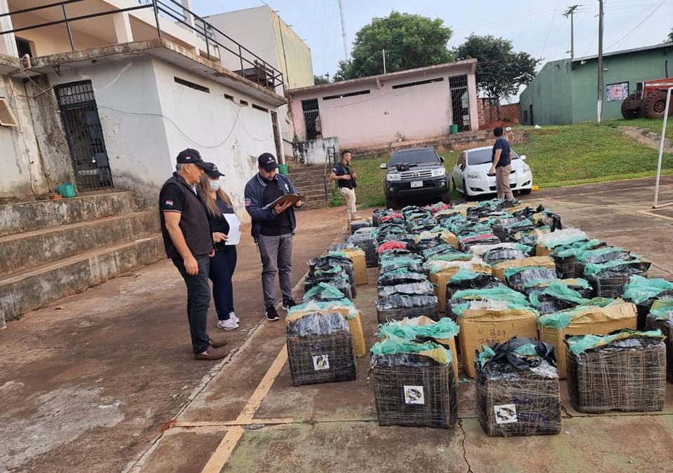 En Canindeyú, incautaron casi 2.500 kilos de marihuana en un camión abandonado