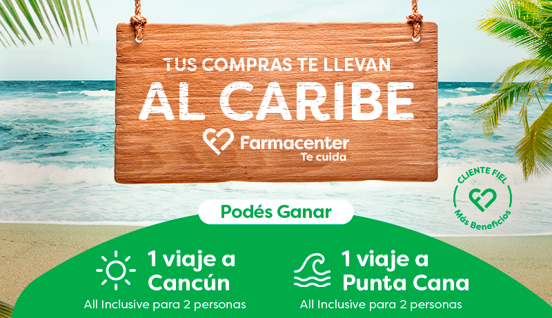 ¡Tus compras en Farmacenter te llevan al Caribe!