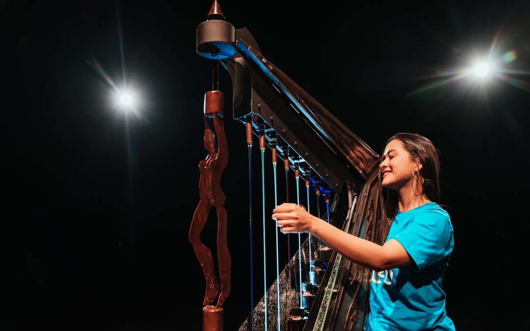 “Arpa de agua”, el instrumento de la Orquesta H2O Sonidos del Agua que cautiva