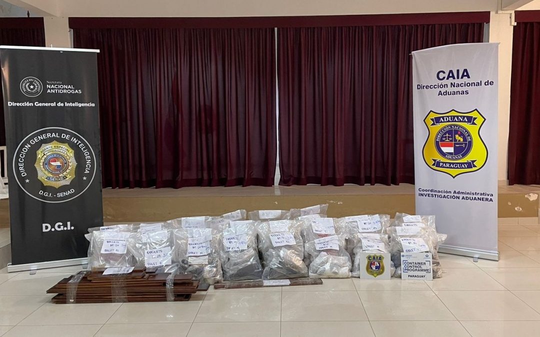 Incautación de cocaína en Villeta: pesaje total es de 162,6 kilos