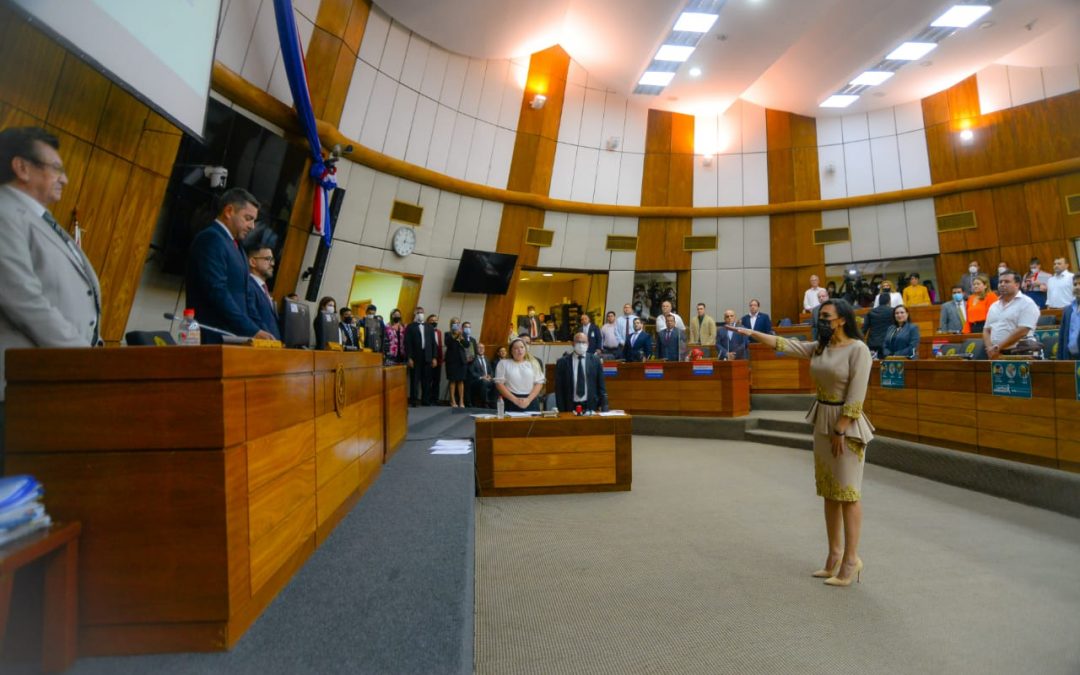 Guadalupe Aveiro asume como nueva diputada en reemplazo de Ozorio