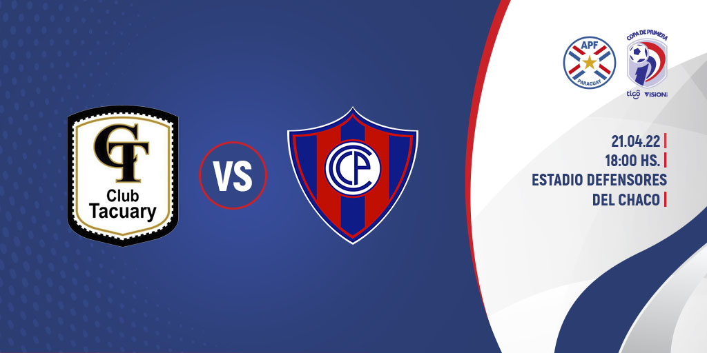 Tacuary recibe a Cerro Porteño en el Defensores desde las 18:00