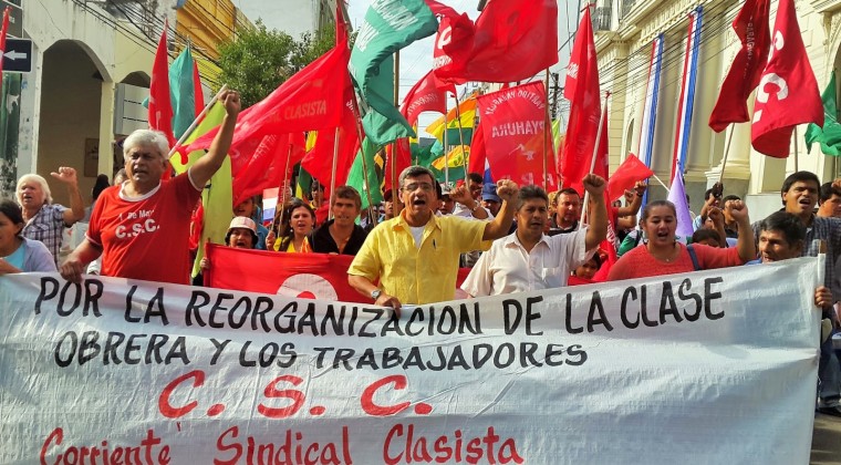 Centrales obreras se movilizarán esta tarde y anuncian cierre sobre Eusebio Ayala