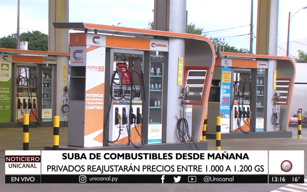 Desde mañana, emblemas privados subirán precio del combustible