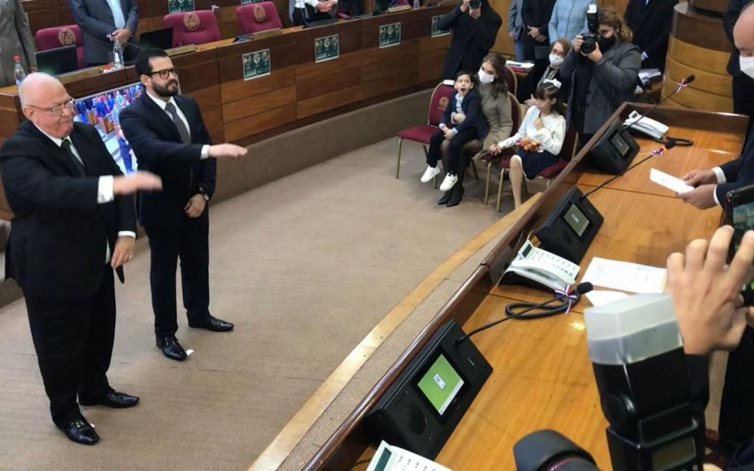 Senado toma juramento a César Rossel y Jorge Bogarín como nuevos ministros del TSJE