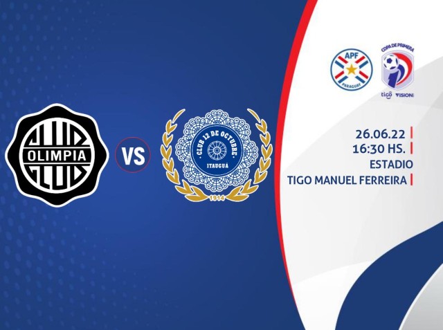 Por la penúltima fecha, Olimpia recibe en Para Uno al 12 de Octubre