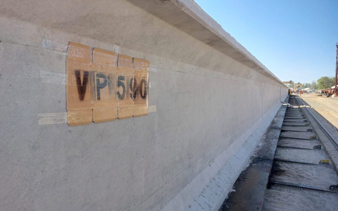 Fabricaron la última viga para los viaductos de acceso al puente Héroes del Chaco