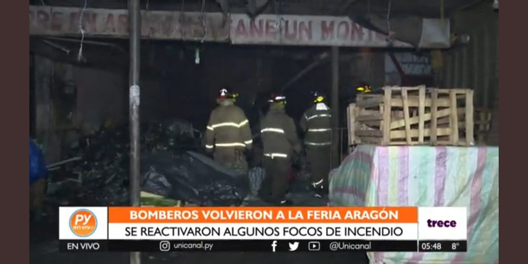 Incendio en la Feria Aragón volvió a reactivarse durante la medianoche