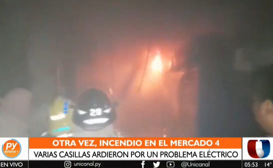 Mercado 4: Denuncian que nuevo incendio de grandes proporciones fue provocado