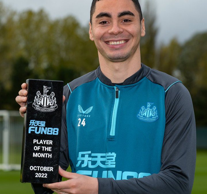 Miguel Almirón es elegido como el mejor jugador del mes en el Newcastle